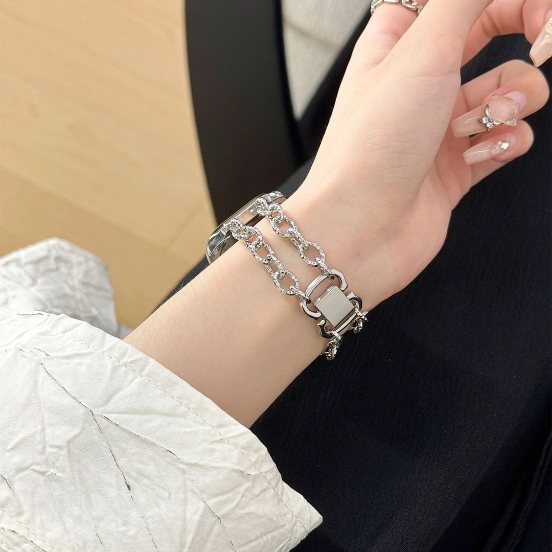 QALUO适用applewatchS11/S10灵感缪斯iwatch98se代苹果表带女高级