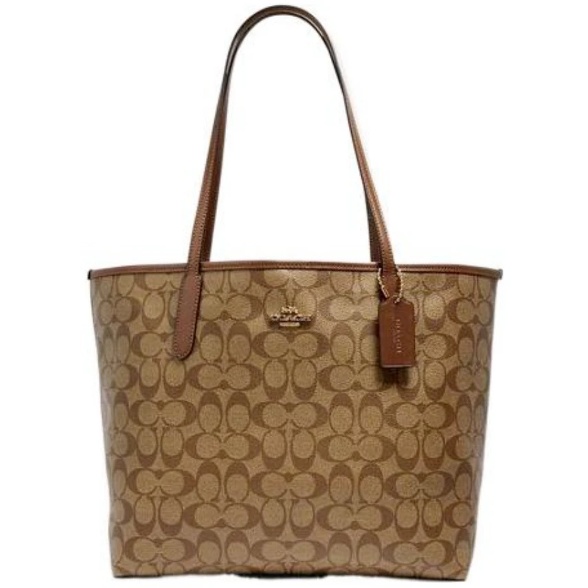 COACH蔻驰 卡其色大号托特包(33*29*16cm) 88605