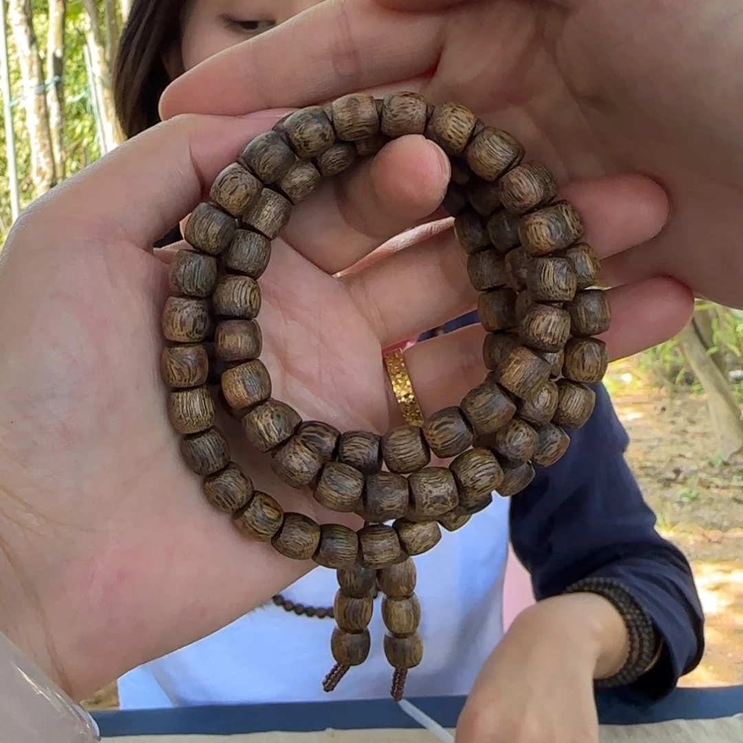 沉香手串绿奇楠多圈约0.8-29多样性发一条