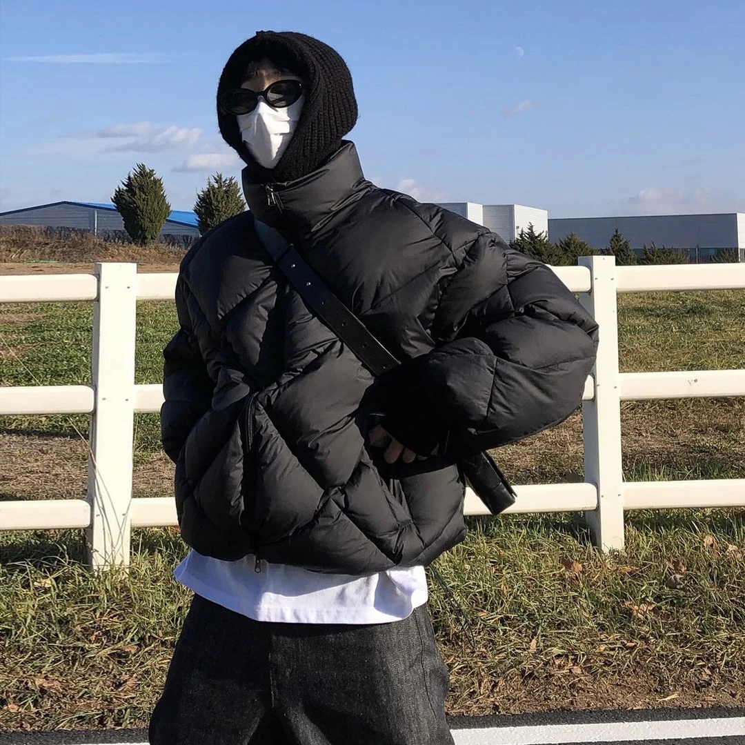 小众高级感棉服男士冬季加厚潮牌青少年学生棉衣服飞行员夹克棉袄