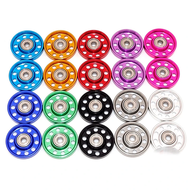 自制田宫 95301 迷你四驱车专用 轻量化13mm彩色轴承导轮 十孔