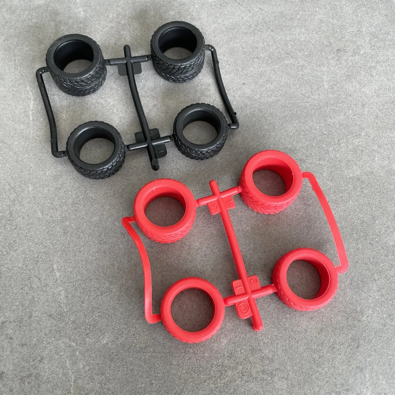 星达 大兴 迷你四驱车配件 小径纹路胎 前窄后宽 不等宽