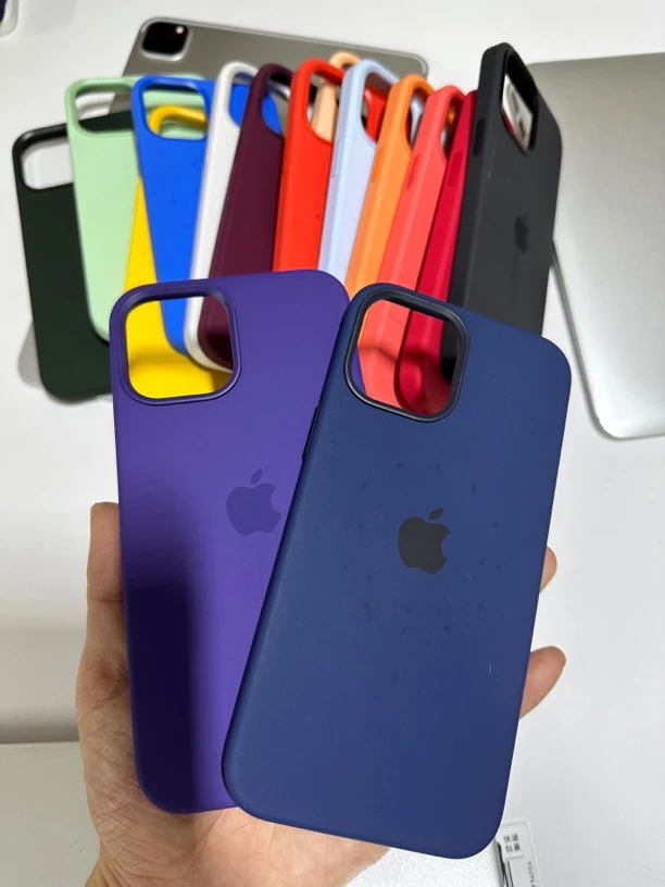 95新 Apple/苹果 涂鸦iPhone12promax原装手机壳硅胶mini官方磁吸