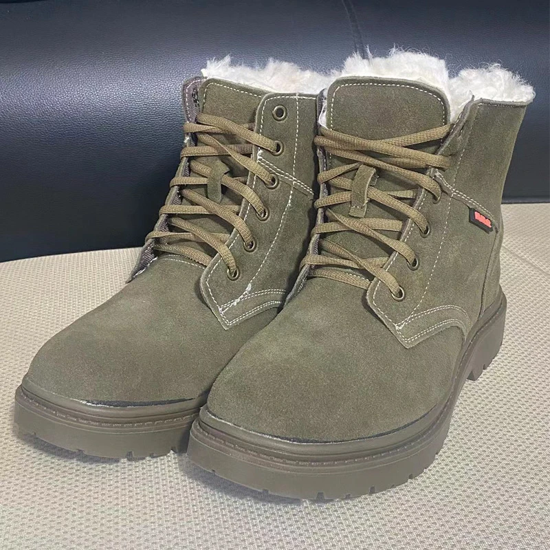新款东北羊毛鞋加厚保暖皮毛一体防寒翻毛皮棉鞋冬季雪地靴