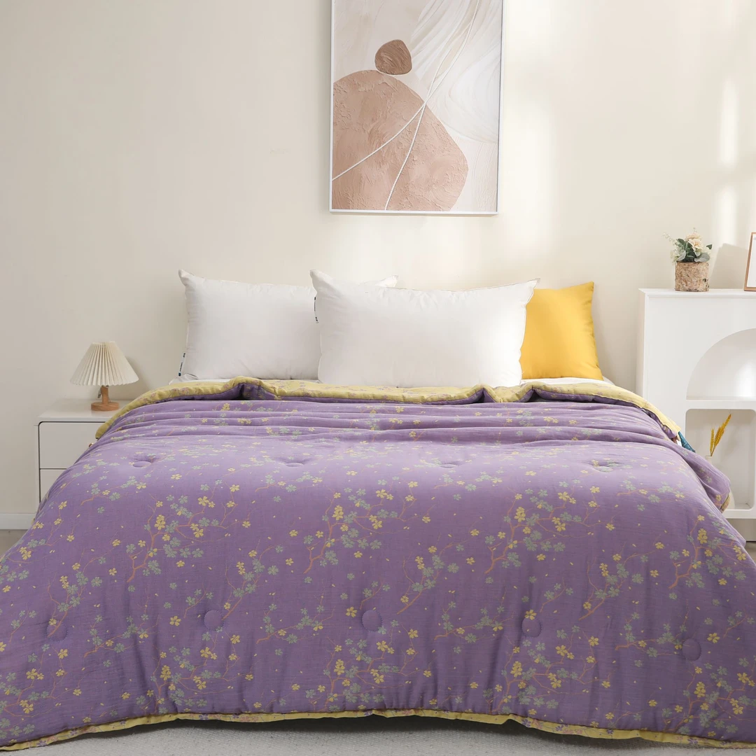 【星空花园 双层纱被子】2X2.3米 全棉纯棉 双层纱亲肤被子