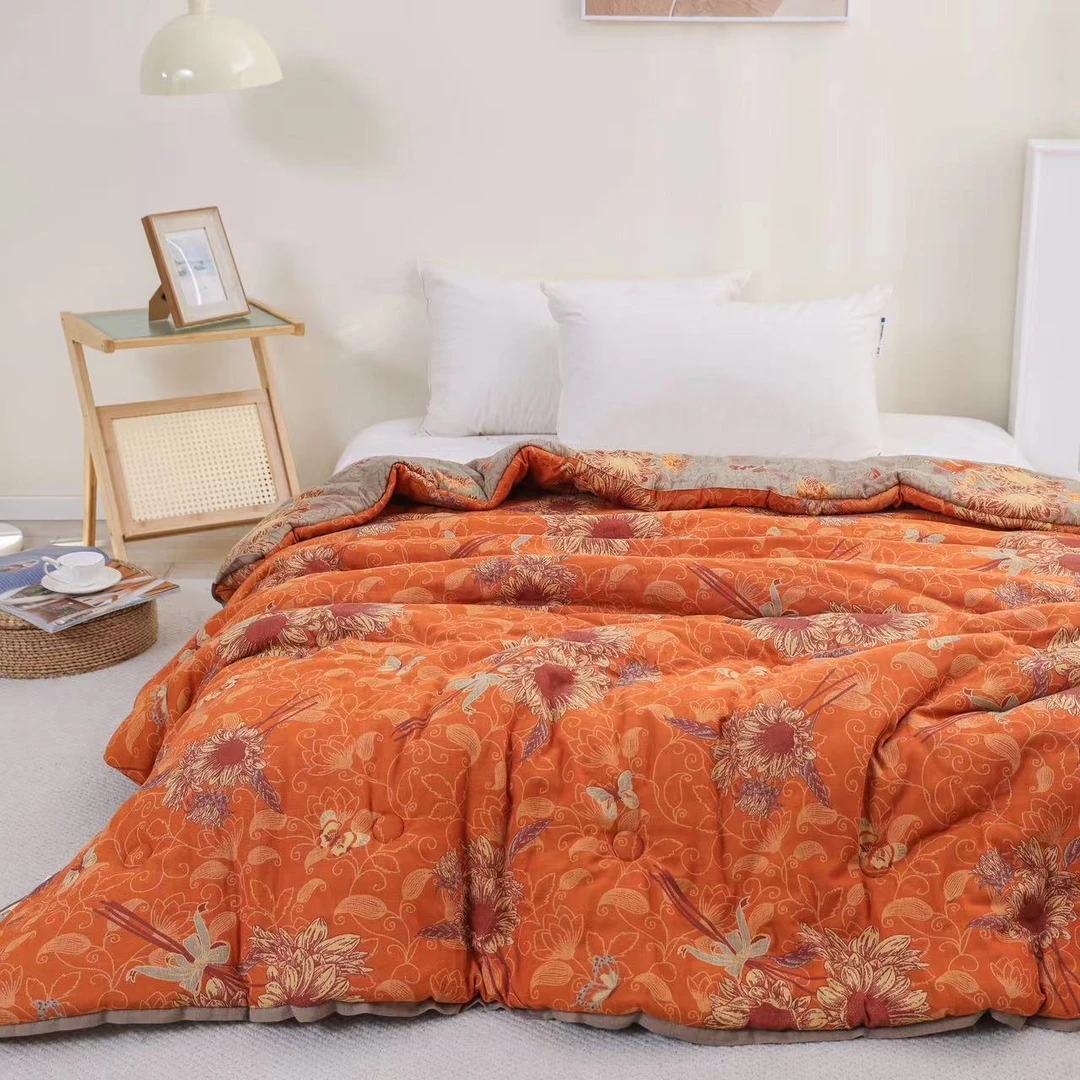 夏凉被【丰韵】1.5X2米 纯棉全棉 双层纱单人被子