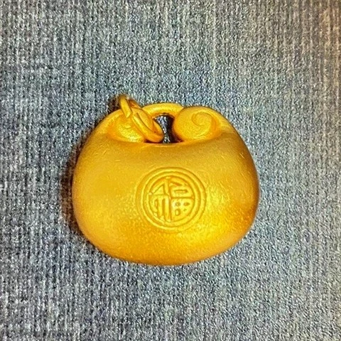 钛钢吊坠 精工小福袋纯实心吊坠