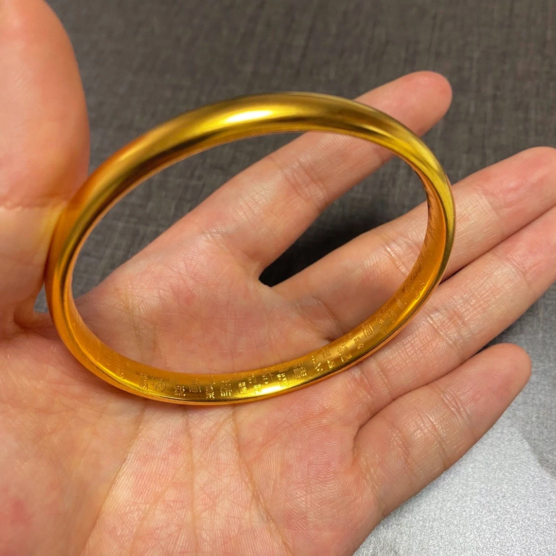 钛钢手镯 精工古法百福手镯 （7mm）