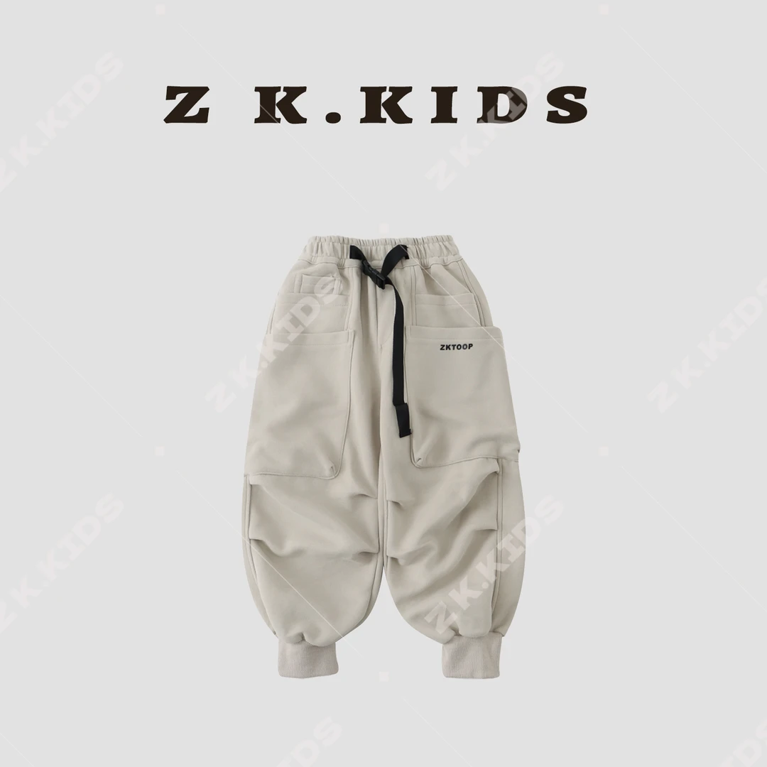 【Z&K】秋季中大童简约百搭舒适休闲裤zk-623586