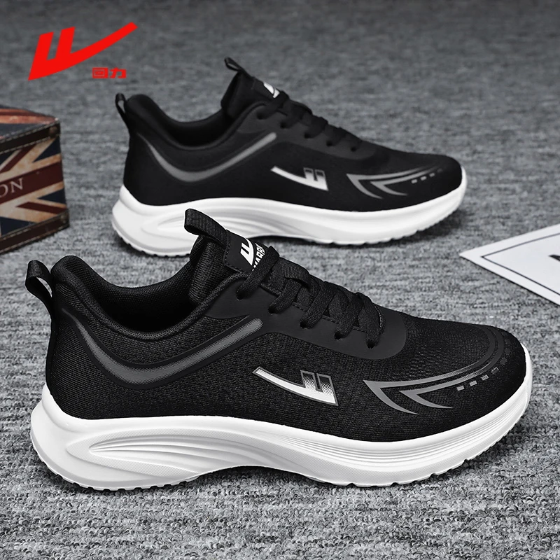 回力男鞋2025新冬季网面透气低帮软底运动跑步潮鞋学生休闲小白鞋