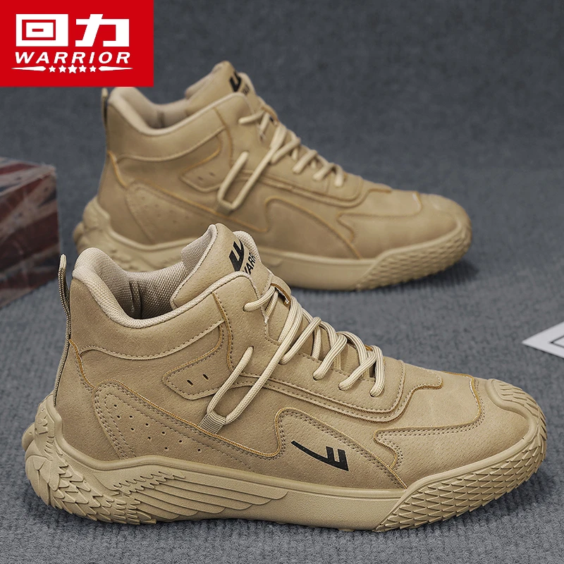 回力男鞋休闲马丁靴2025秋季新款男士厚底增高工装靴百搭耐磨潮鞋