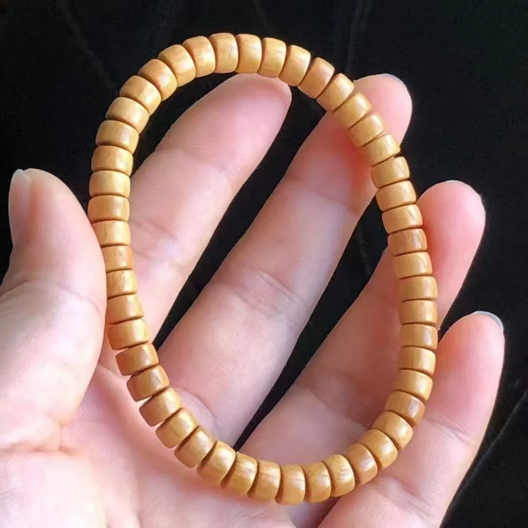 【A15】【老山檀香木药片珠】4*7mm木质小手串