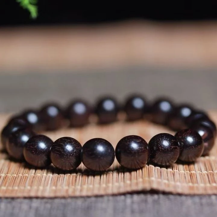 【A09】【爆星紫檀】卡1.2cm单圈泥料木质文玩手串