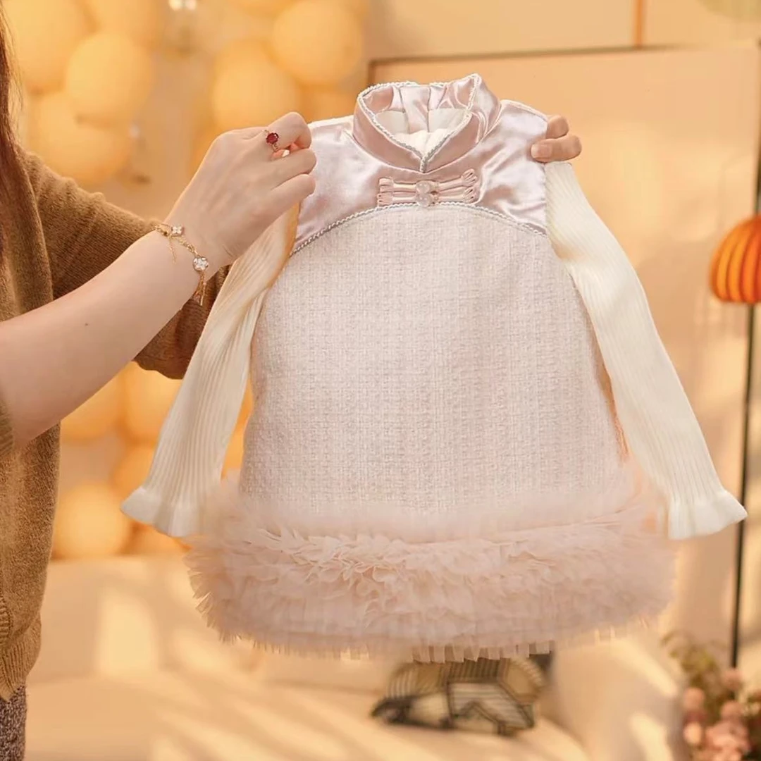 A女童公主裙新款毛衣两件套韩版宝宝蛋糕裙儿童网纱裙网红公主裙