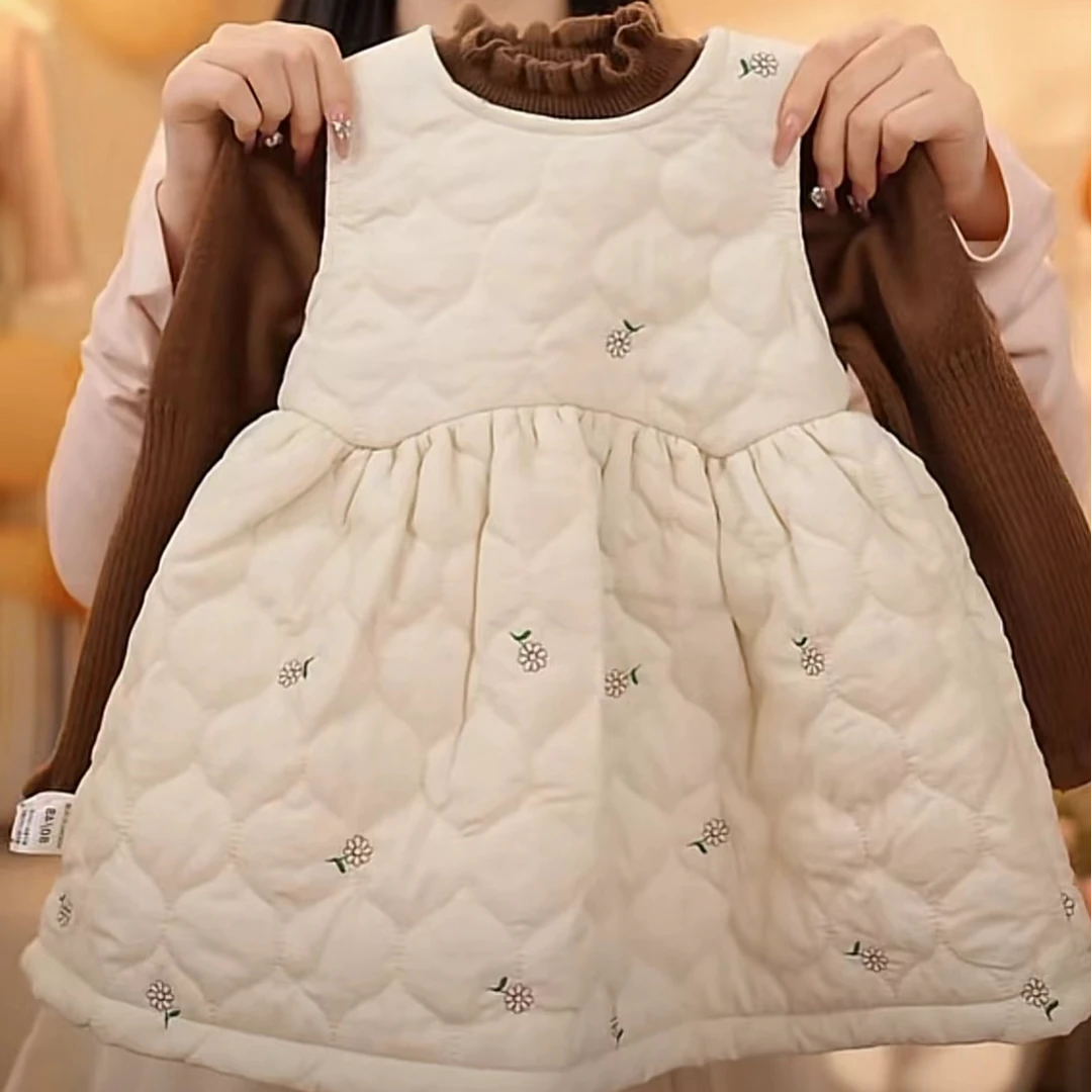 女童毛衣套装冬款韩版宝宝两件套洋气儿童加棉裙子小女孩连衣裙