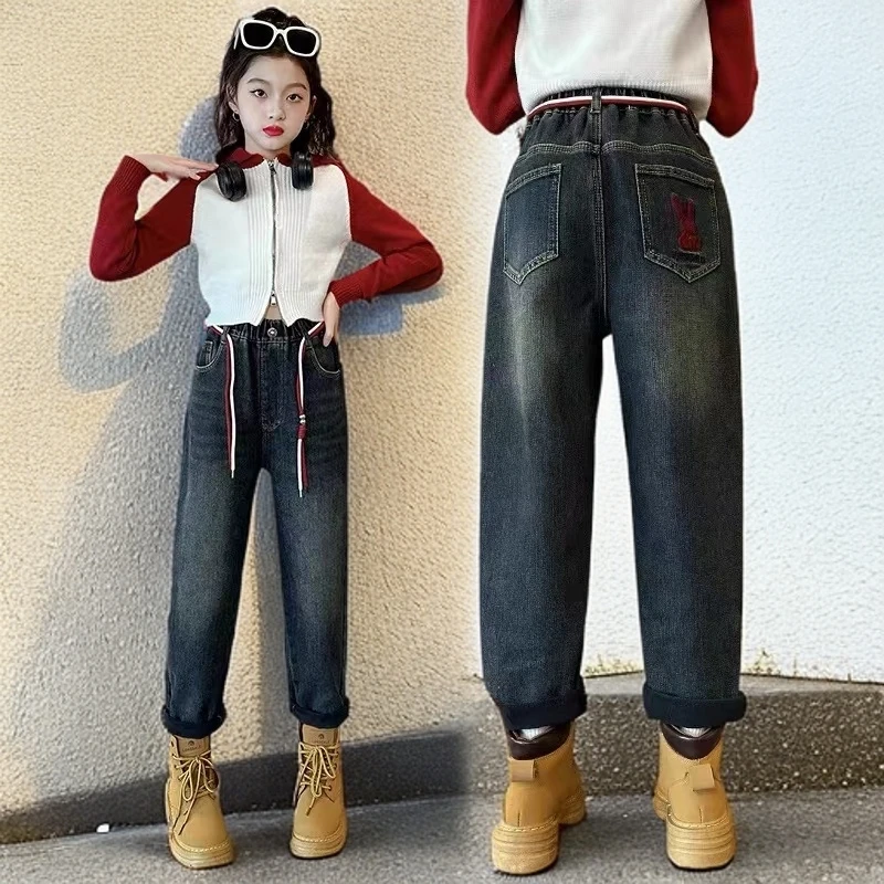 女童加绒冬款牛仔裤1036