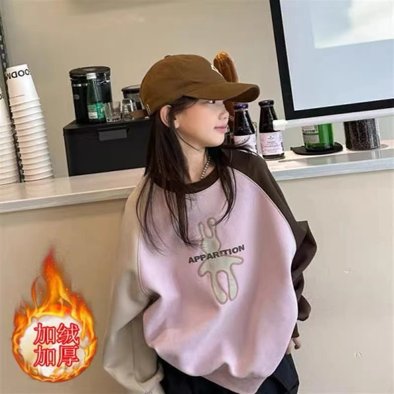 韩版洋气加绒卫衣12118