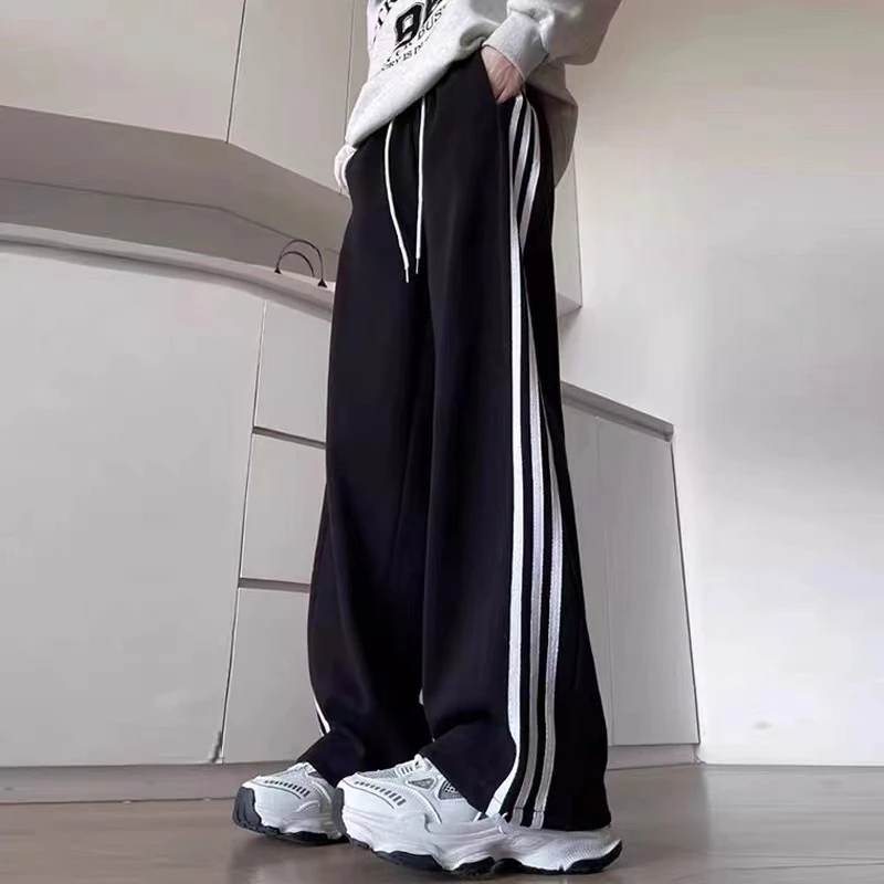 青少年加绒三条杠运动裤1014