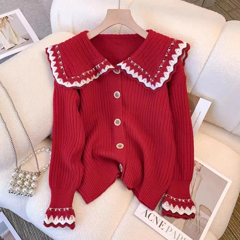 女童娃娃领毛衣1276