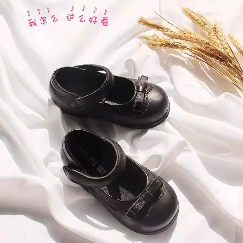 女童鞋春秋款鞋子公主鞋儿童真皮表演鞋宝宝软底百搭黑皮鞋学生鞋