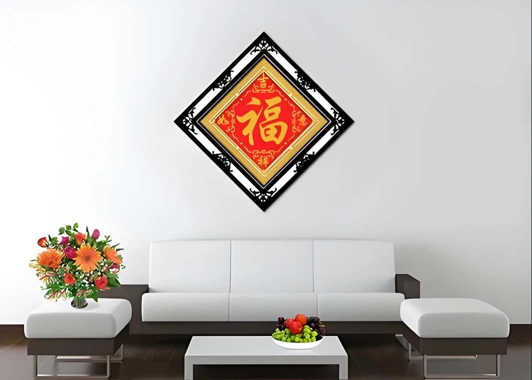 店庆福利福到家来十字绣小件手工绣福到家来十字绣半绣43cm*64cm