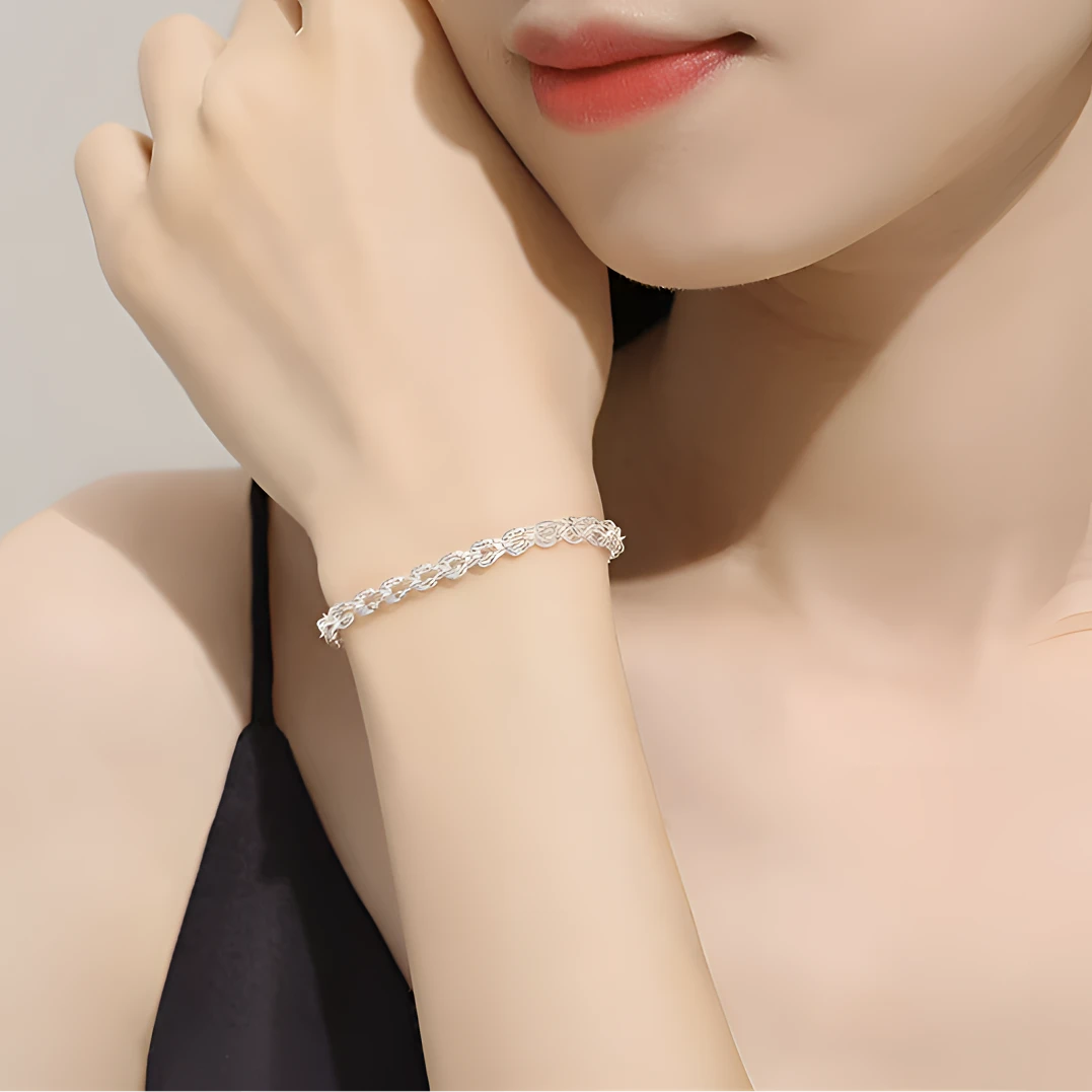 足银手链 凤尾手链手工气质时尚百搭轻奢简约可调节精美素款手饰