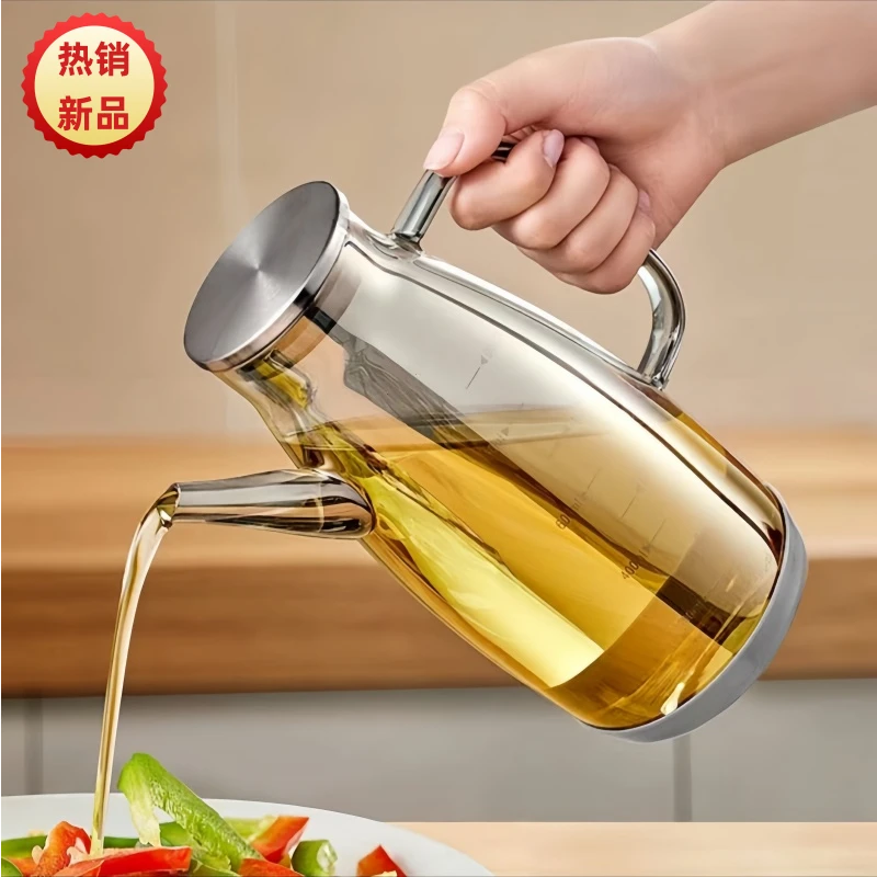 高硼硅玻璃油壶家用厨房不挂油高端油瓶大容量瓶装油罐壶食品级装