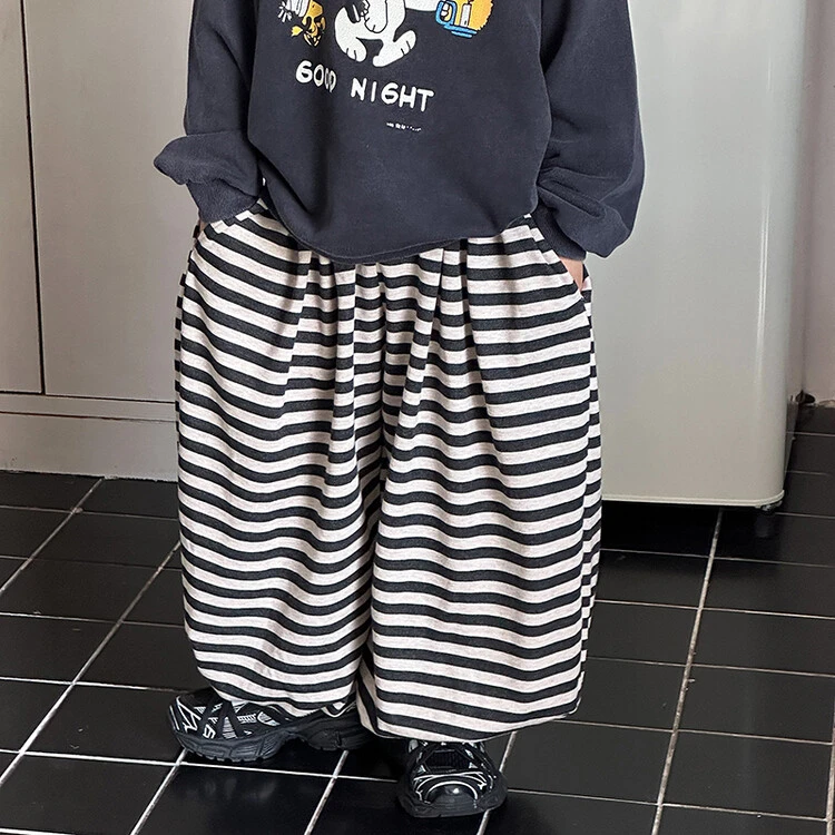 HHY2486儿童宽松休闲裤2025春季新款男童韩版条纹长裤中小童裤