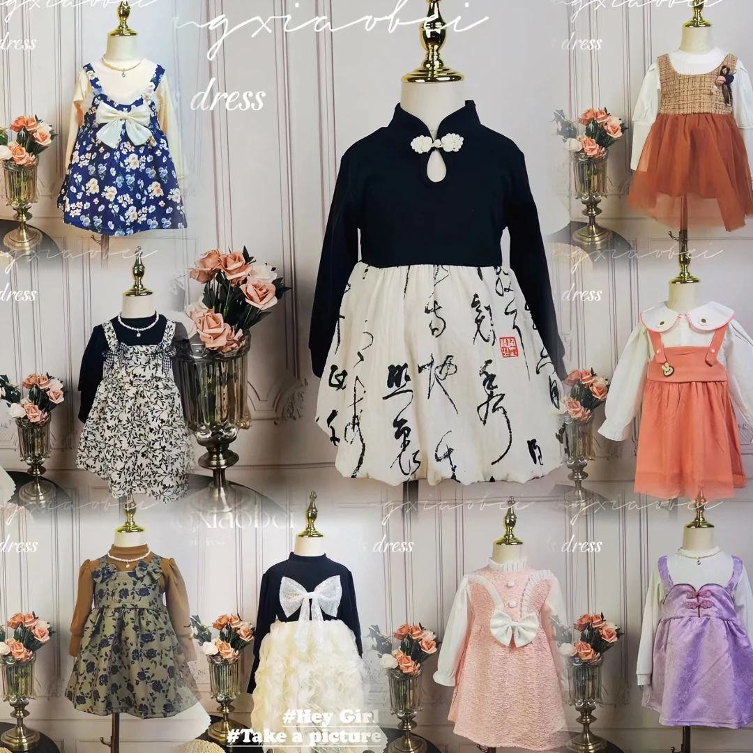 春秋季女童宝宝连衣裙直播自选链接