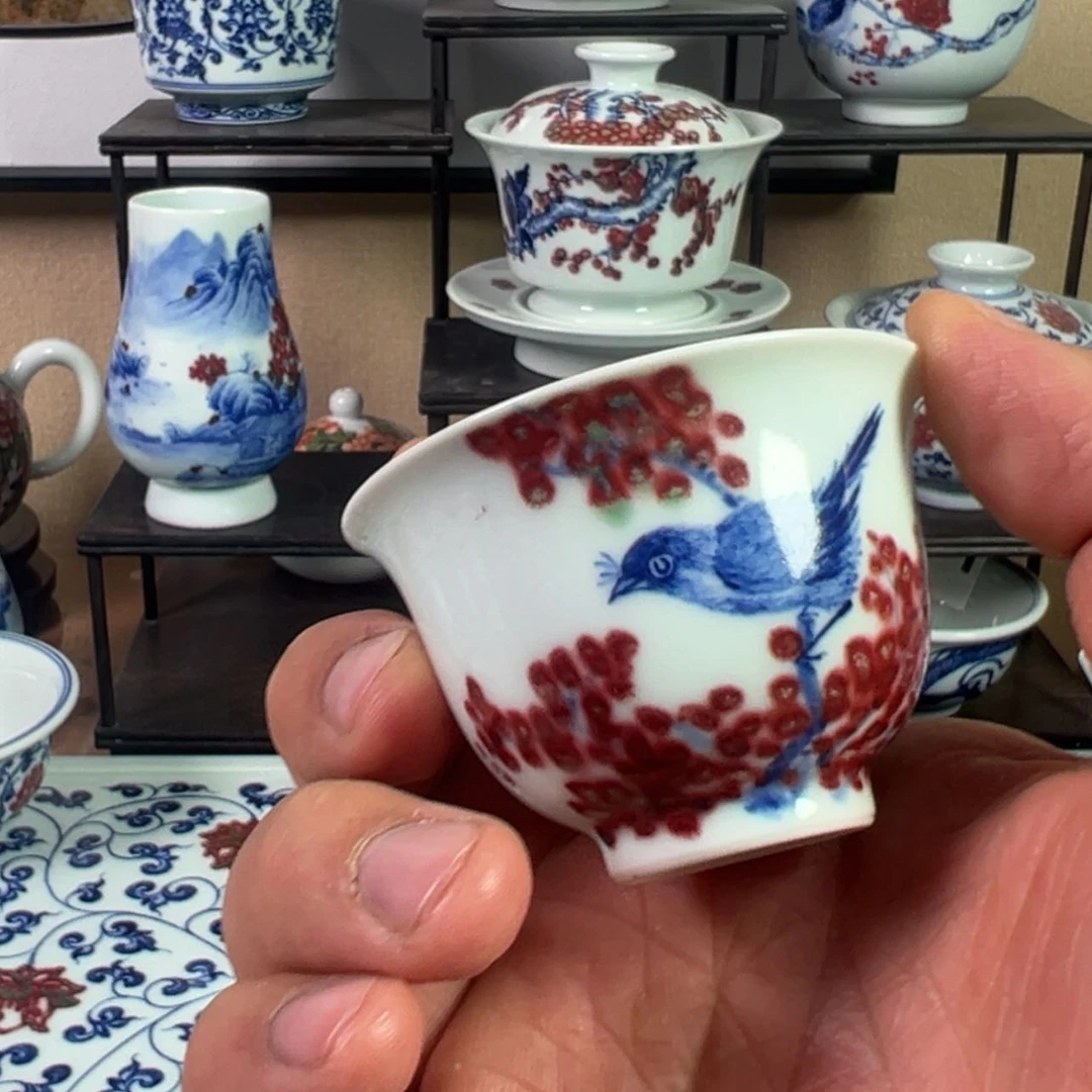 【闪购商品】瓷杯青花釉里