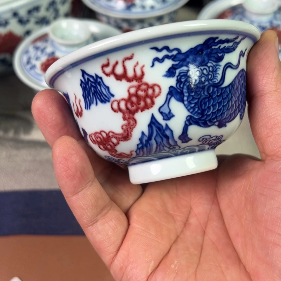 【闪购商品】瓷杯青花釉里红