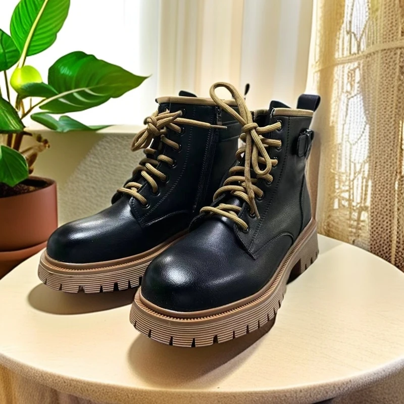 秋冬新款女士英伦风经典百搭马丁靴C36