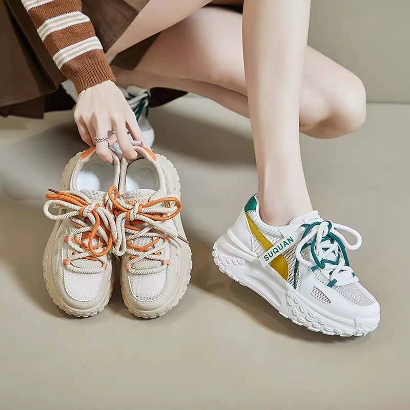 春夏板鞋小白鞋运动休闲鞋厚底百搭学生潮K6711