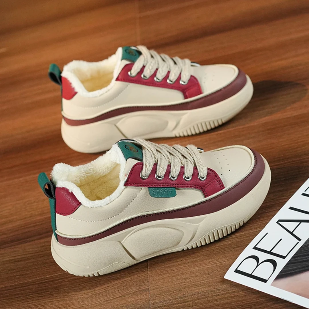 加绒高帮板鞋丨秋冬休闲时尚百搭瑶瑶底板鞋女鞋HB6612