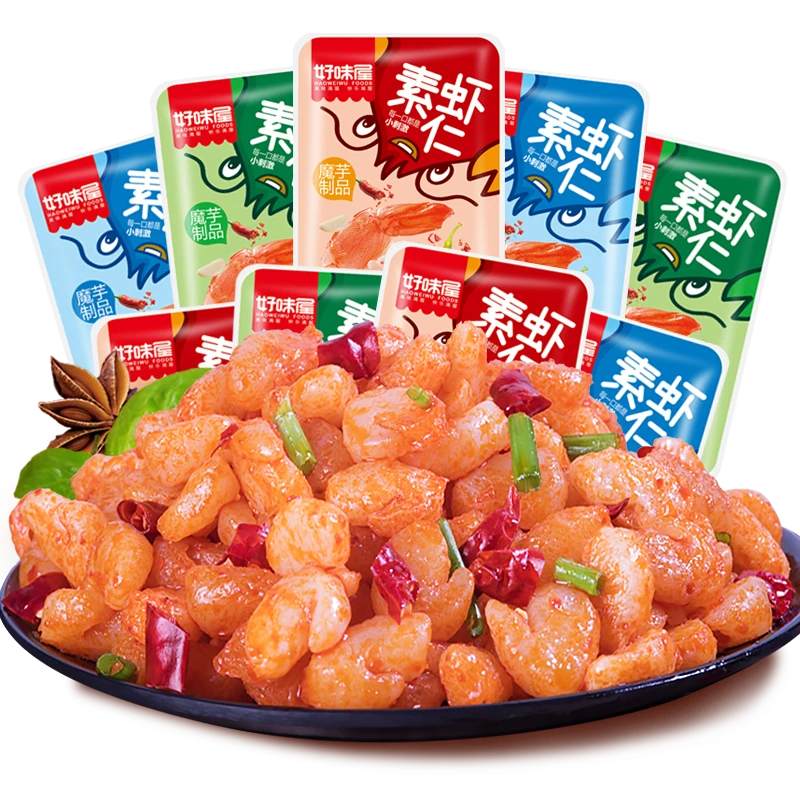 【发二十包】好味屋魔芋素虾仁香麻辣素小龙虾即食小包