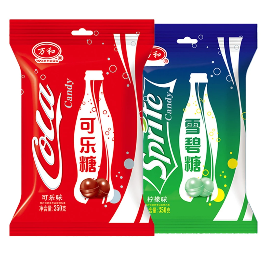 【发约二百二十颗】万和可乐糖雪碧味汽水味硬糖休闲怀旧零食糖果