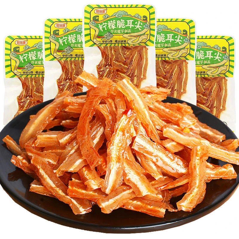 【发十袋】妙滋趣柠檬脆耳尖素毛肚辣条即食魔芋干魔芋爽酸辣