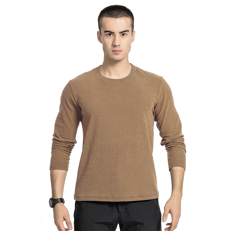 【硬壳好伴侣】穿梭者圆领保暖春秋冬纯色弹力速干卫衣男款修身打