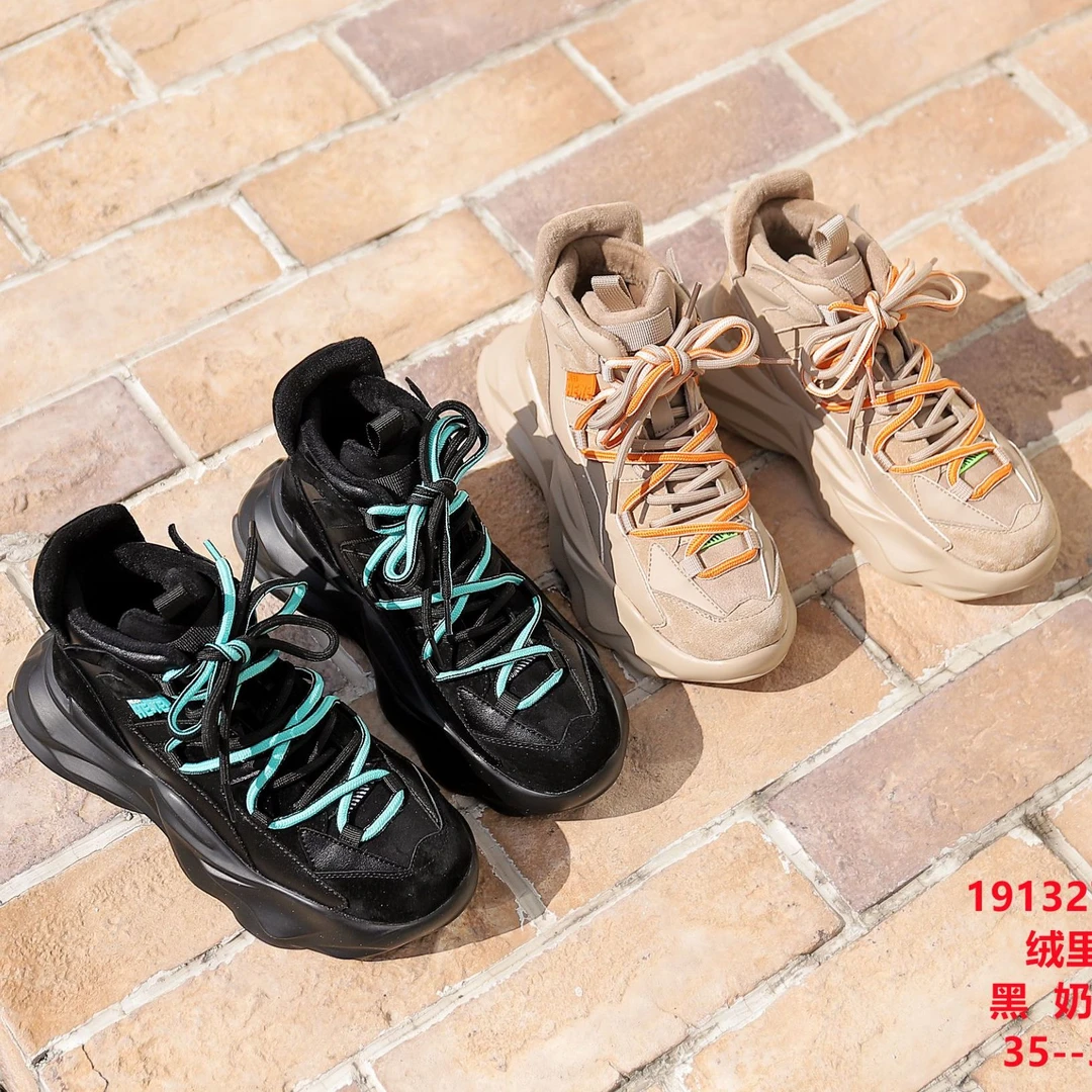 19132701网红休闲鞋休闲时尚鞋百搭厚底加绒加厚ins高帮