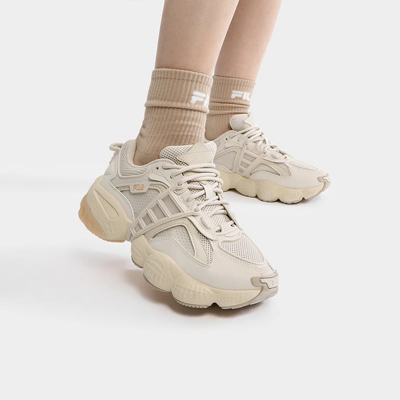 Fila/斐乐女士老爹鞋23年夏季新款复古休闲时尚云梯鞋F12W322101F
