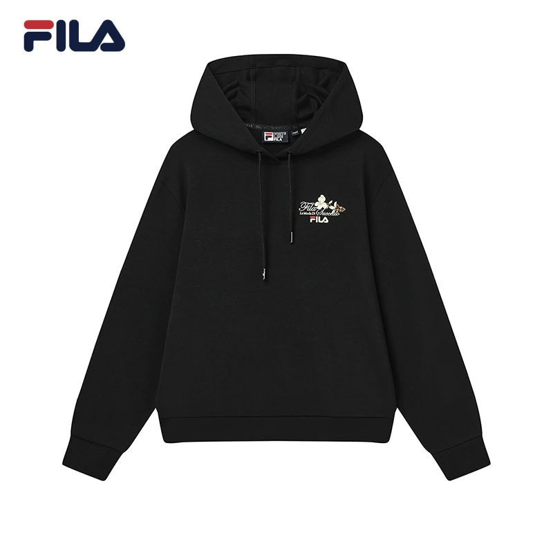FILA/斐乐男女卫衣时尚休闲运动针织连帽上衣印花卫衣F11W248215F