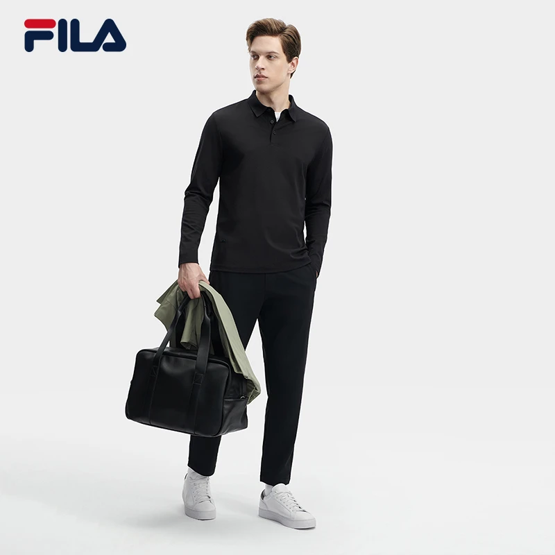 Fila/斐乐男士POLO衫秋冬季轻薄挺阔有型百搭立领上衣F11M342212R