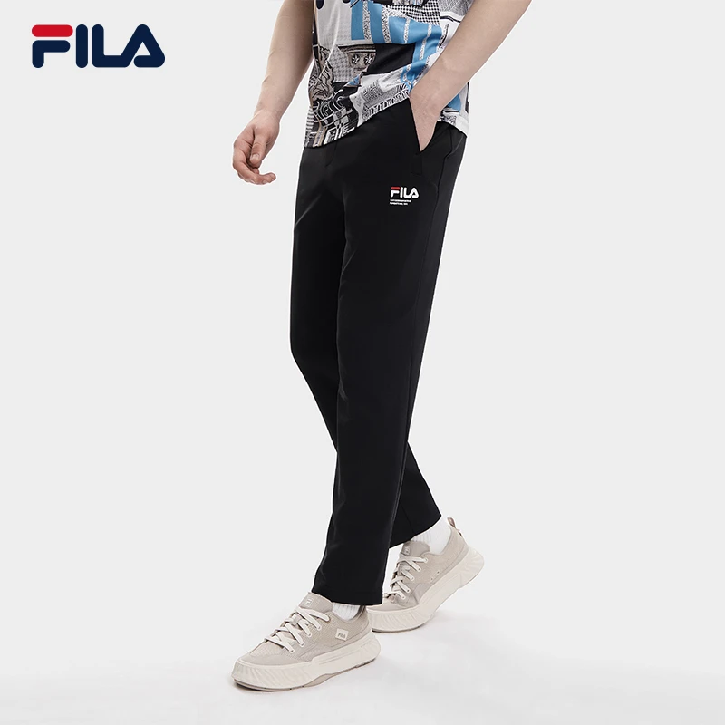 Fila/斐乐男士长裤秋季明星同款时尚运动针织休闲裤F61M538698A