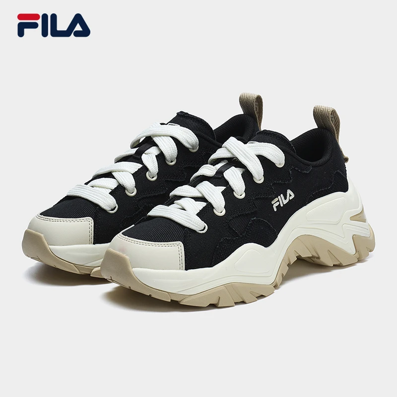 FILA 【SOFIA CANVAS】23夏新款厚底摩登帆布鞋休闲鞋F12W321304F