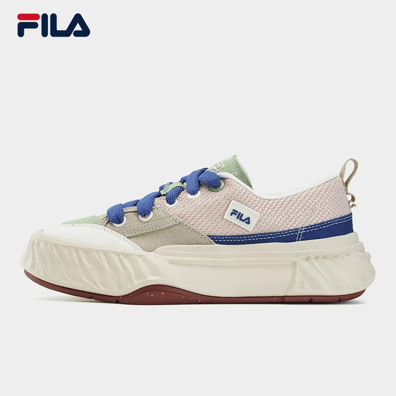 Fila/斐乐女士帆布鞋夏季时尚透气川行鞋复古小白鞋F12W332301A