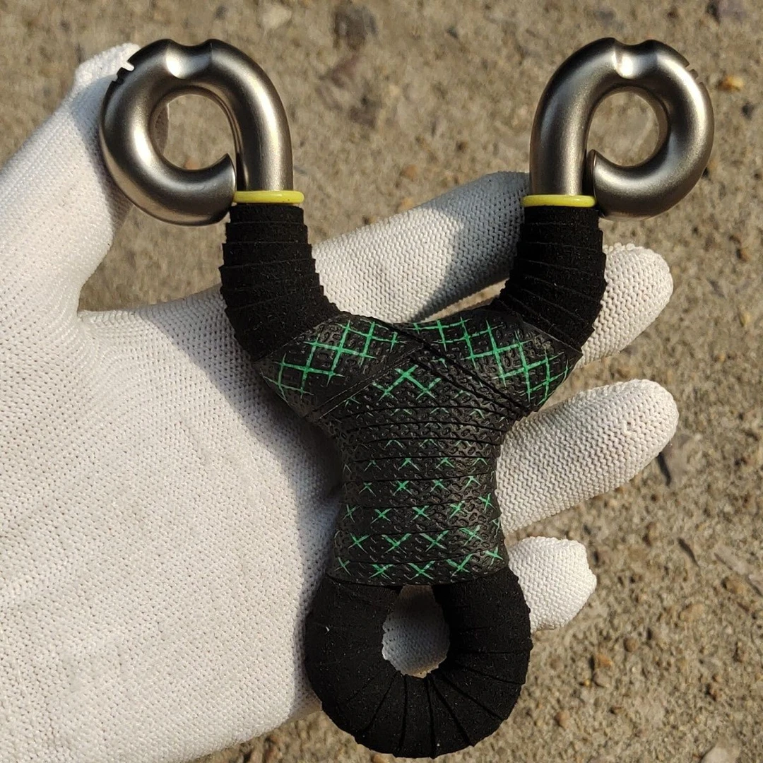 9 10毫米半闭口直板反曲弓传统带定位槽瞄点弹弓手工冷弯传统弹弓