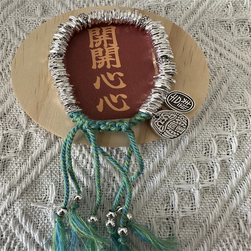 足银银制品 F36绿色碎银子盘缠