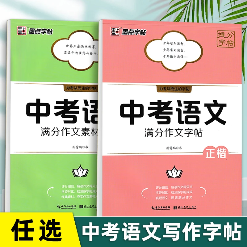 墨点中考语文满分作文字帖正楷荆霄鹏七八九年级硬笔提分练字帖