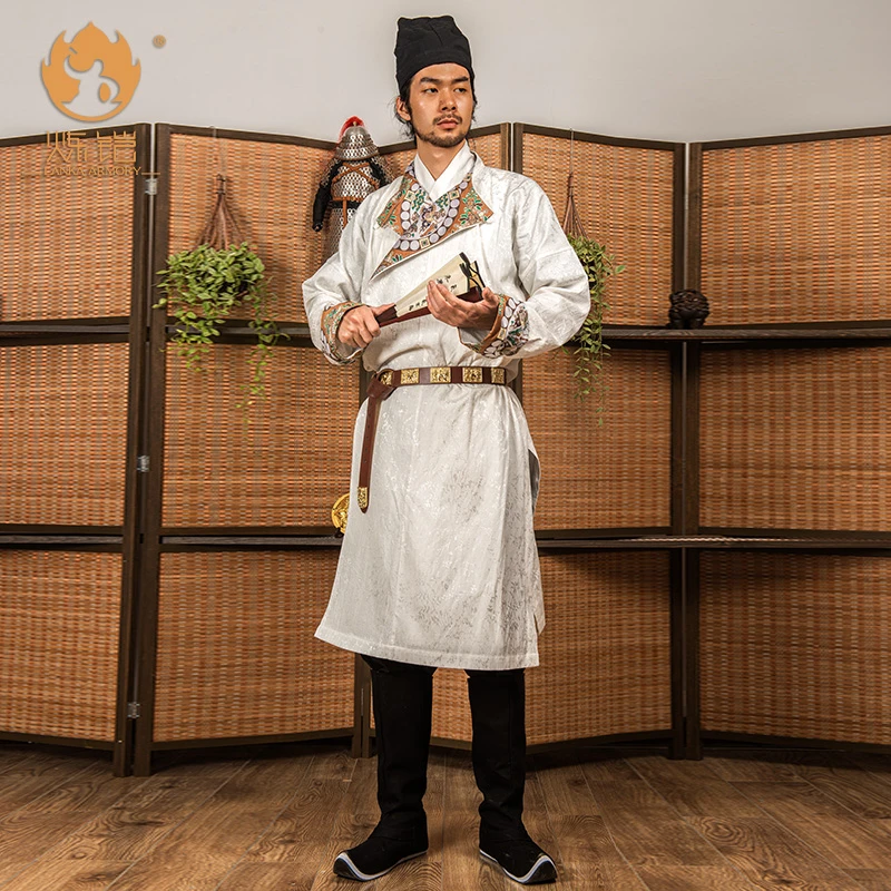 炼铠李白袍子2023年夏季新款圆领袍交领中国甲胄铠甲盔甲内搭国潮