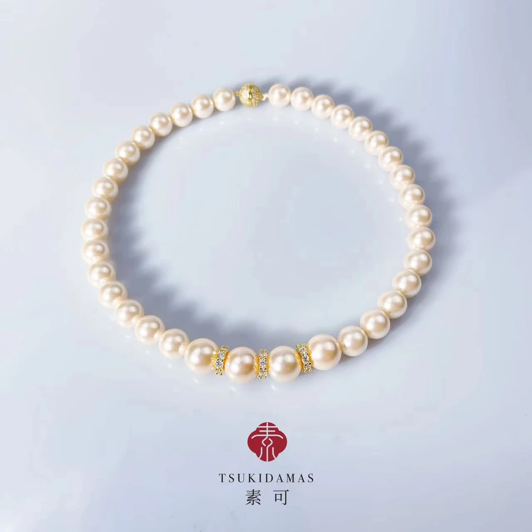 铜合金项链 新中式【三生三世】磁吸扣简约12、14mm香槟色项链X568